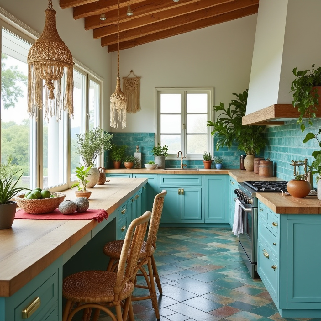 boho farmhouse kitchen decor 19