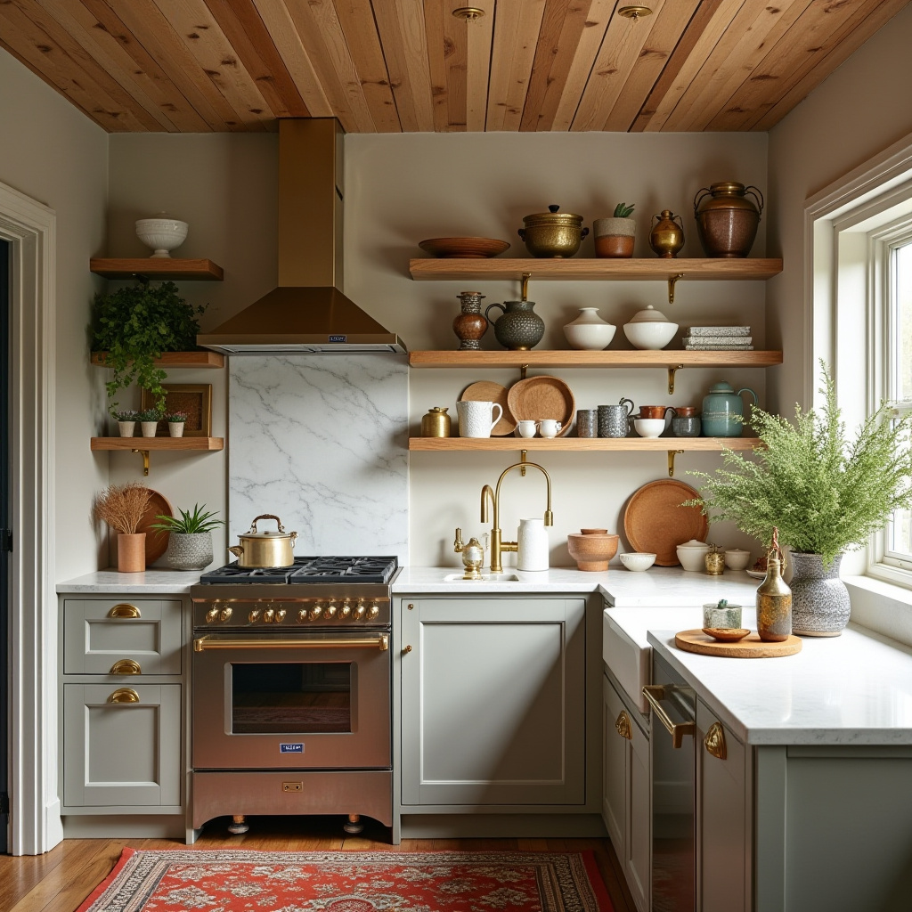boho farmhouse kitchen decor 27