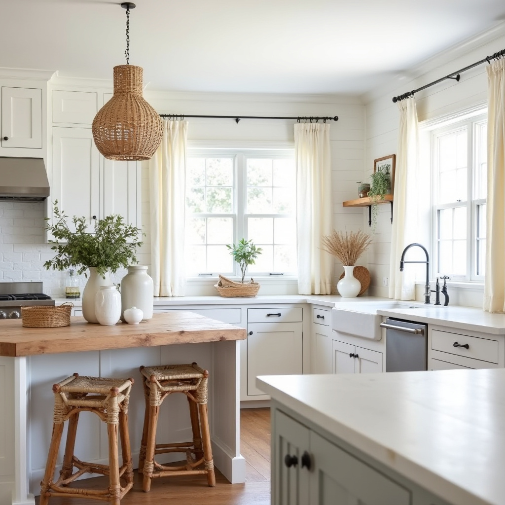 boho farmhouse kitchen decor 29