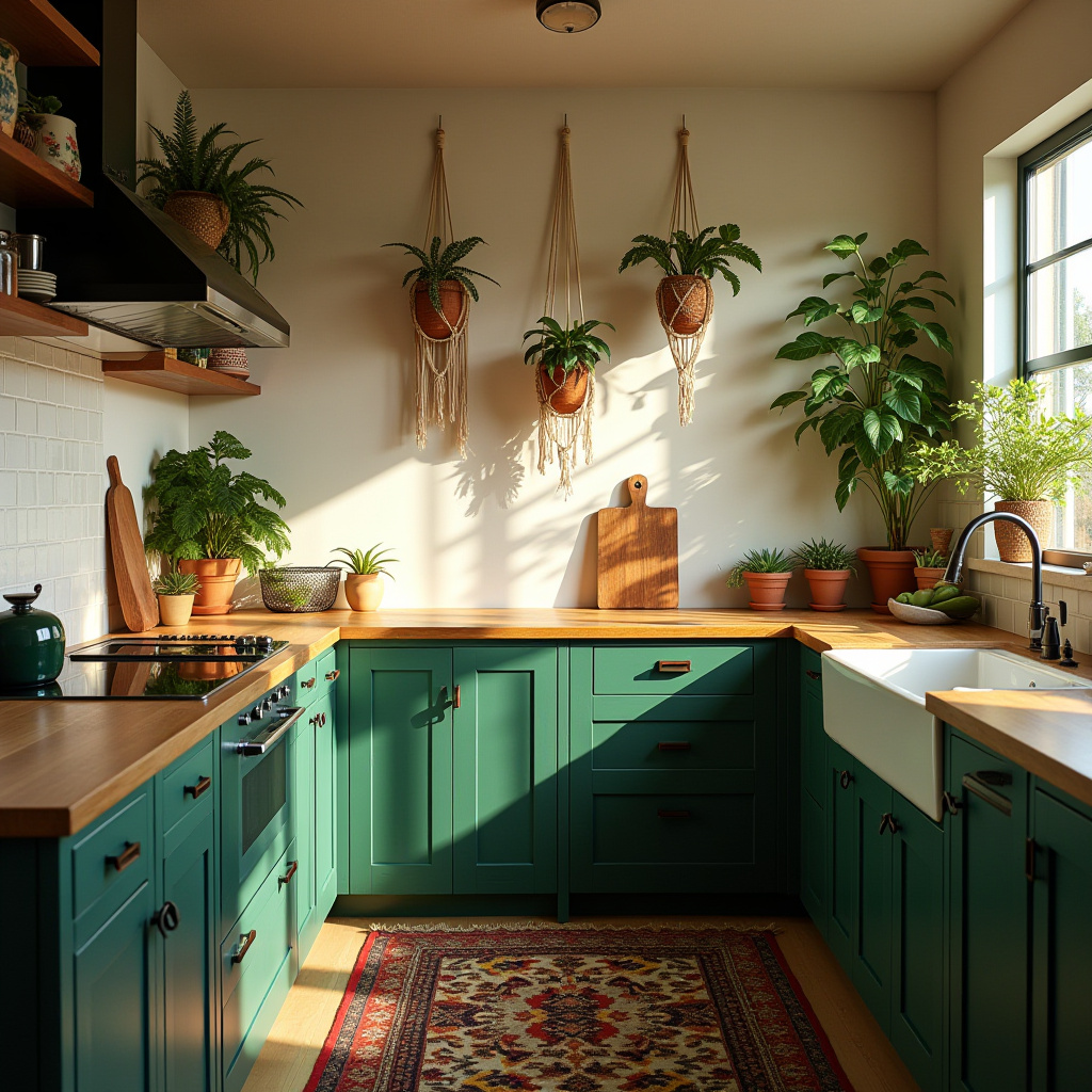 boho farmhouse kitchen decor 35