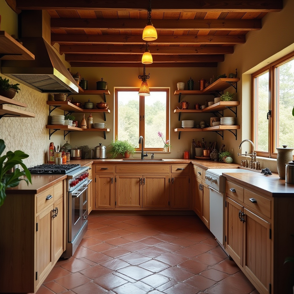 boho farmhouse kitchen decor 37