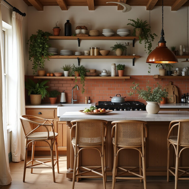 boho farmhouse kitchen ideas 1