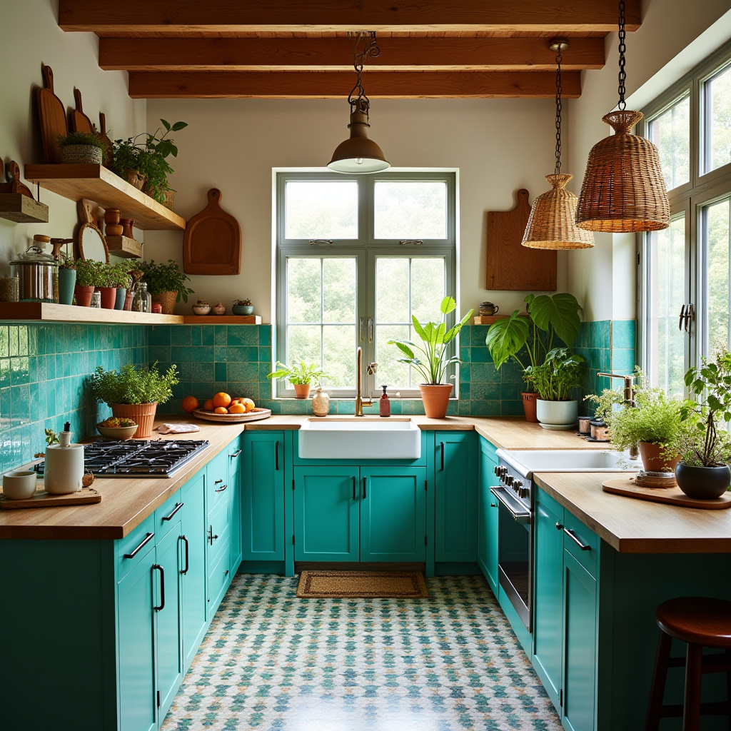 boho farmhouse kitchen ideas 16