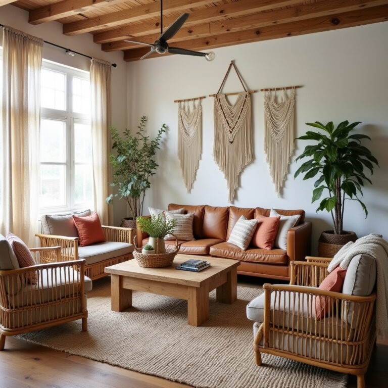 boho farmhouse living room 1