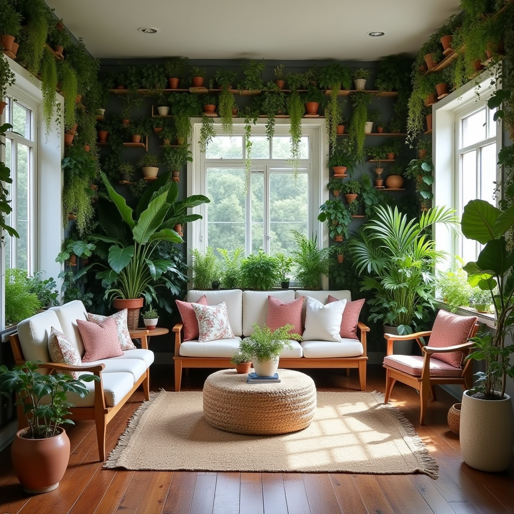 boho farmhouse living room 36