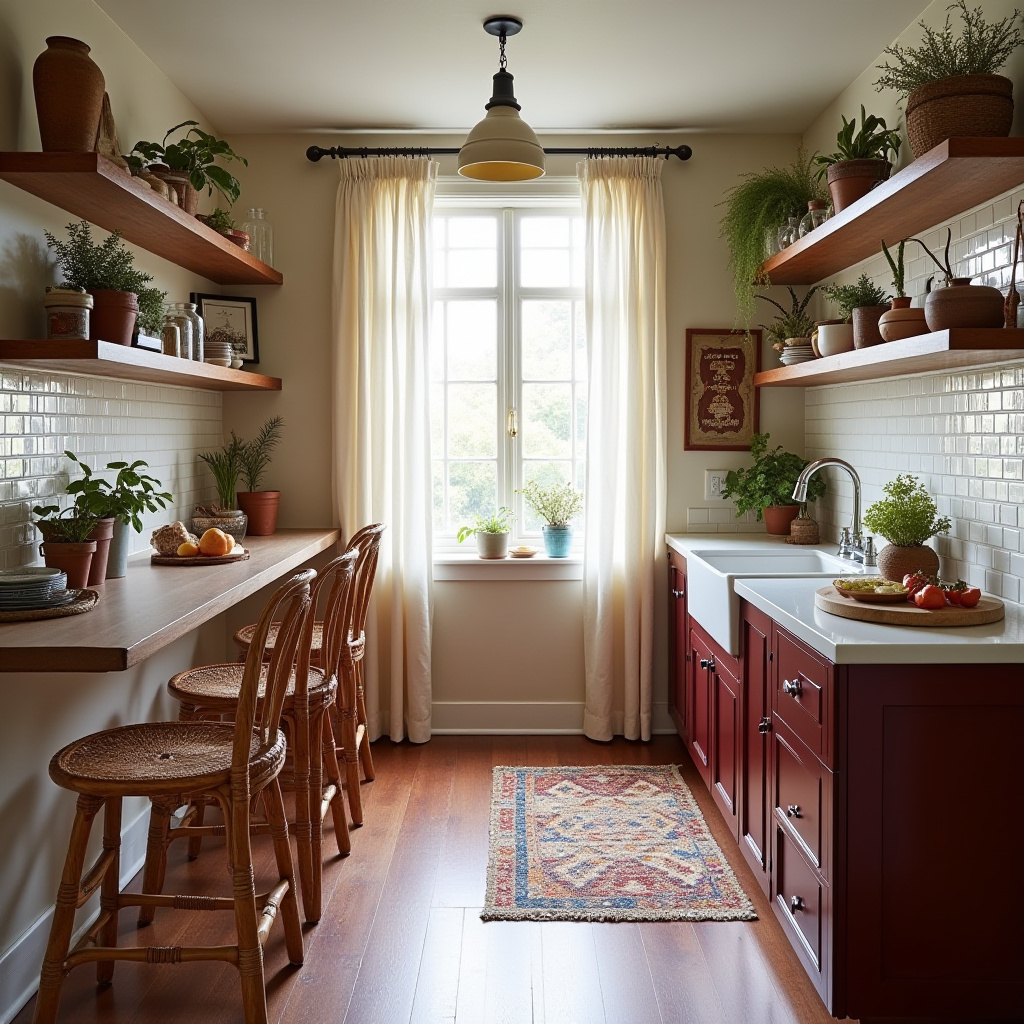 boho galley kitchen 1