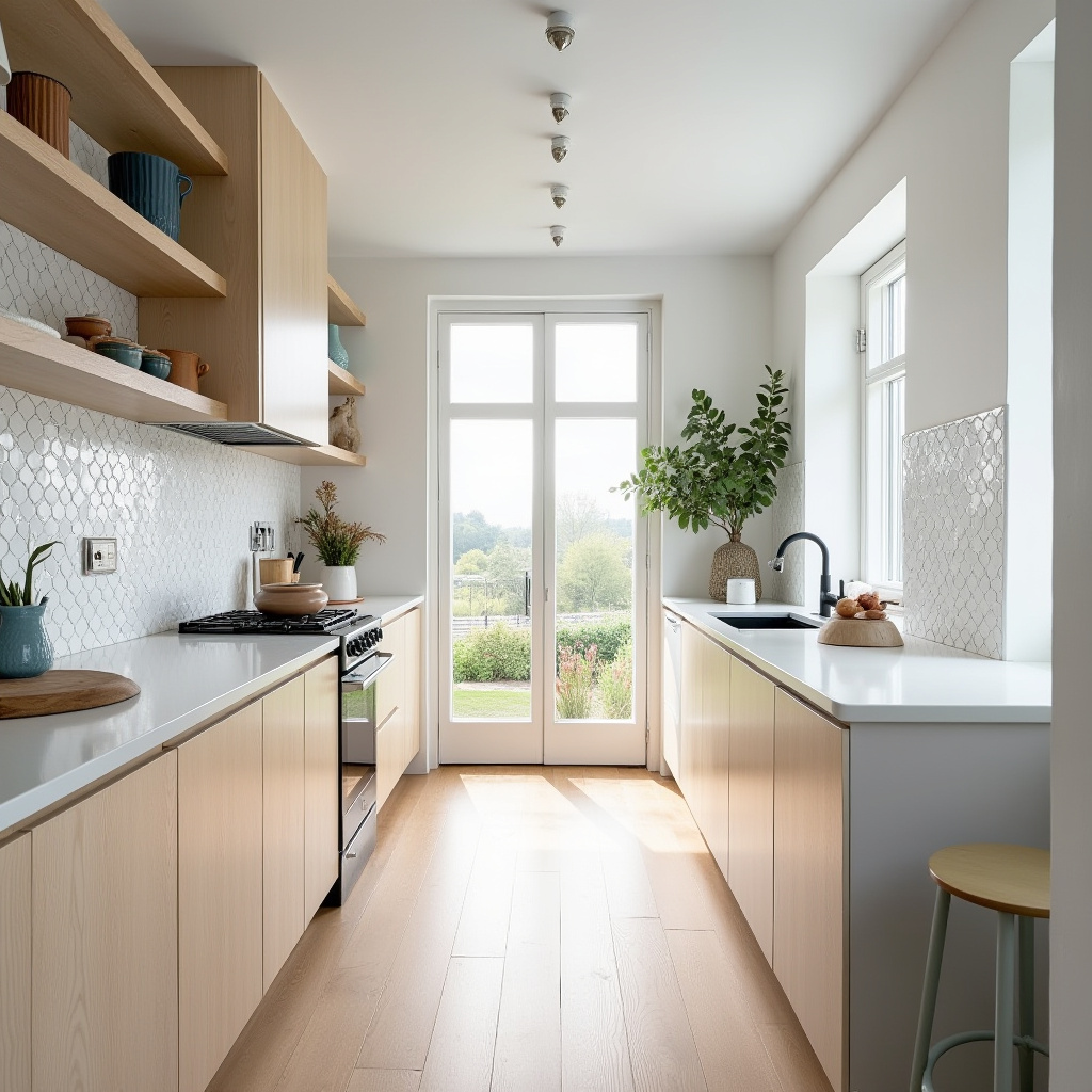 boho galley kitchen 12