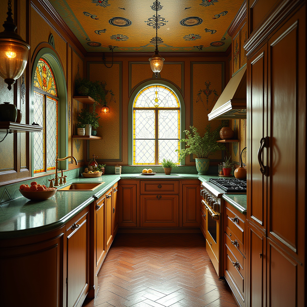 boho galley kitchen 16