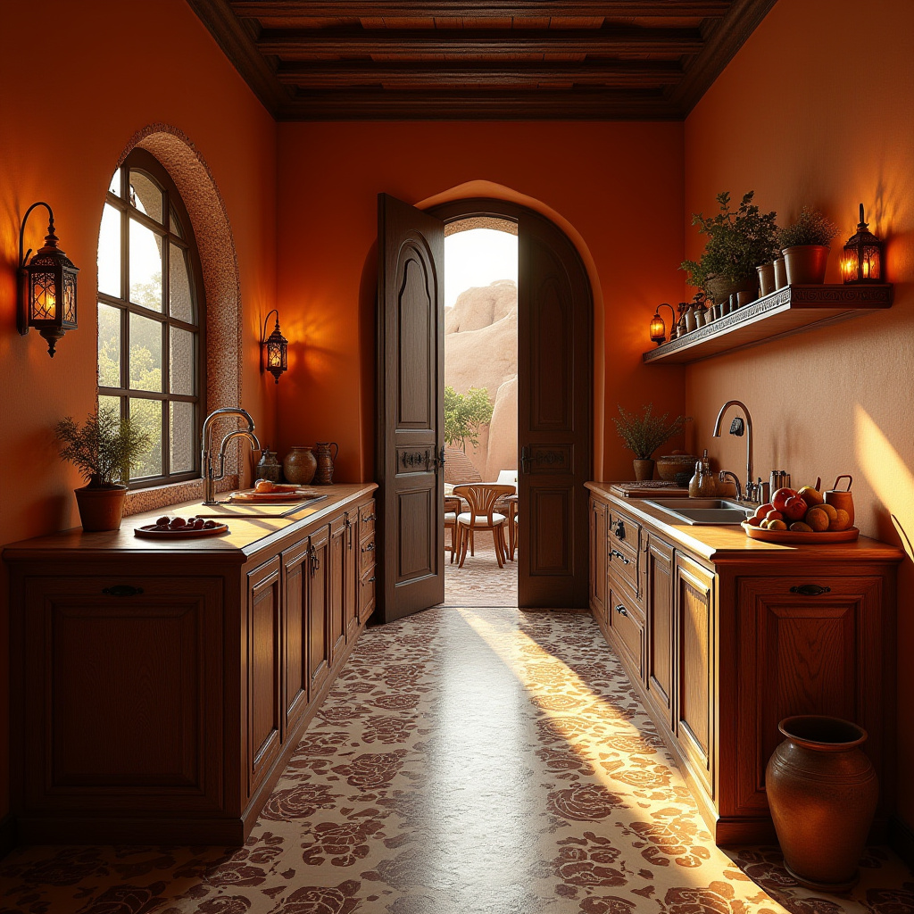 boho galley kitchen 20