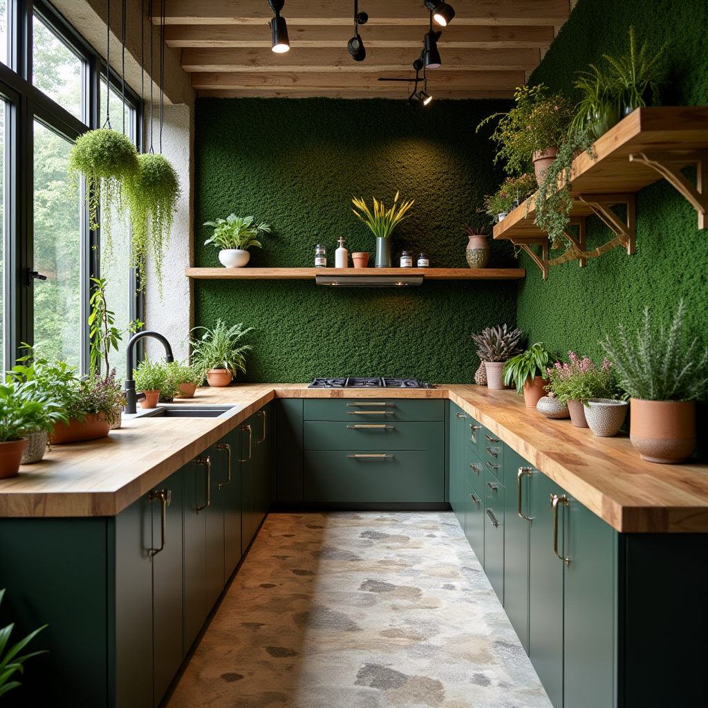 boho galley kitchen 22
