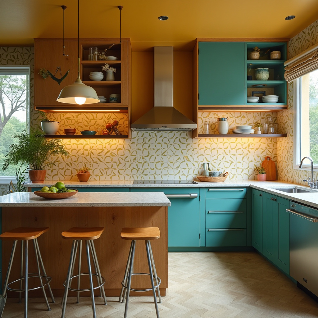 boho galley kitchen 24