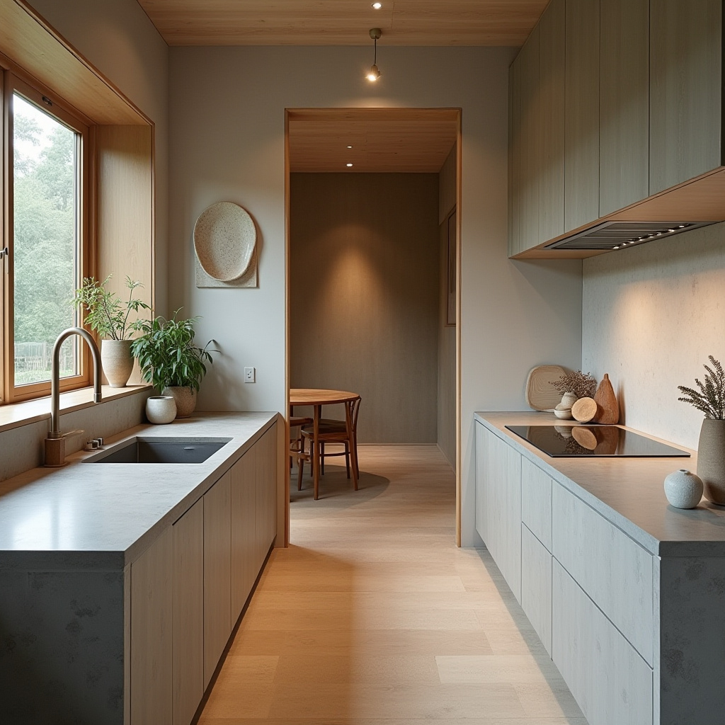boho galley kitchen 31
