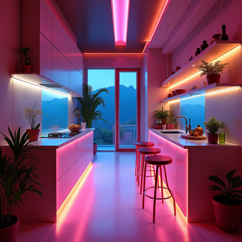 boho galley kitchen 36