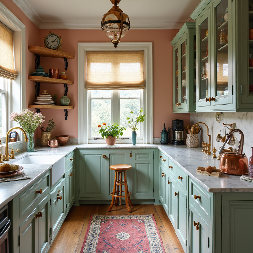 boho galley kitchen 37