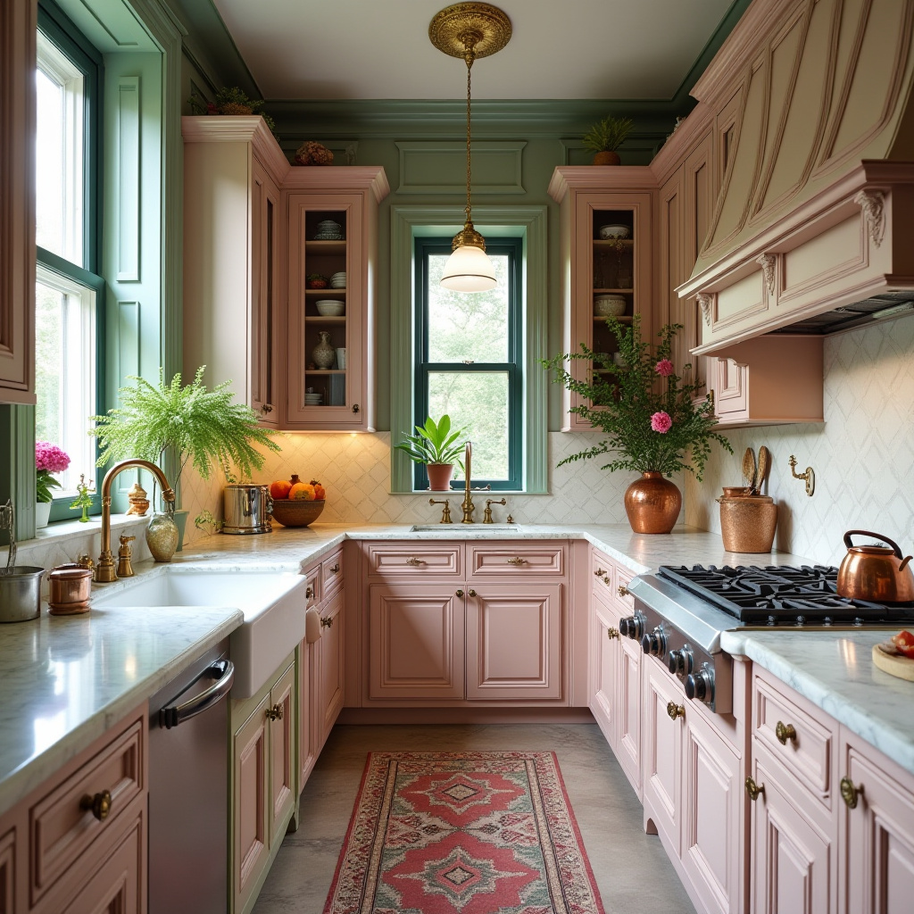 boho galley kitchen 38