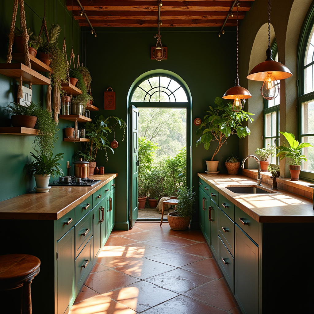 boho galley kitchen 4