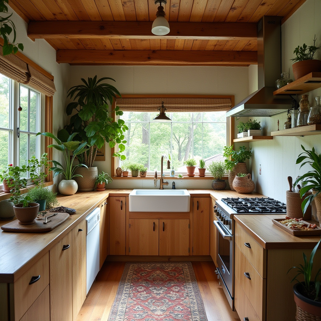 boho galley kitchen 40