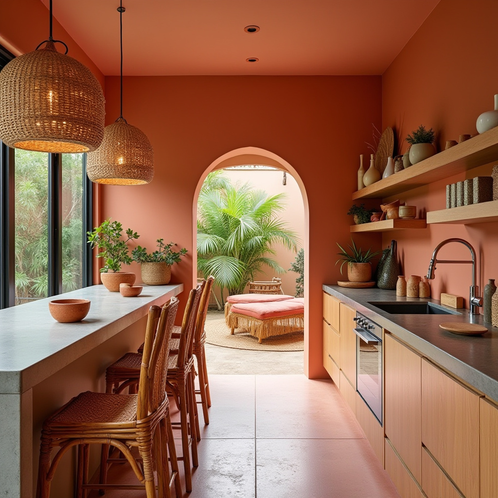 boho galley kitchen 5