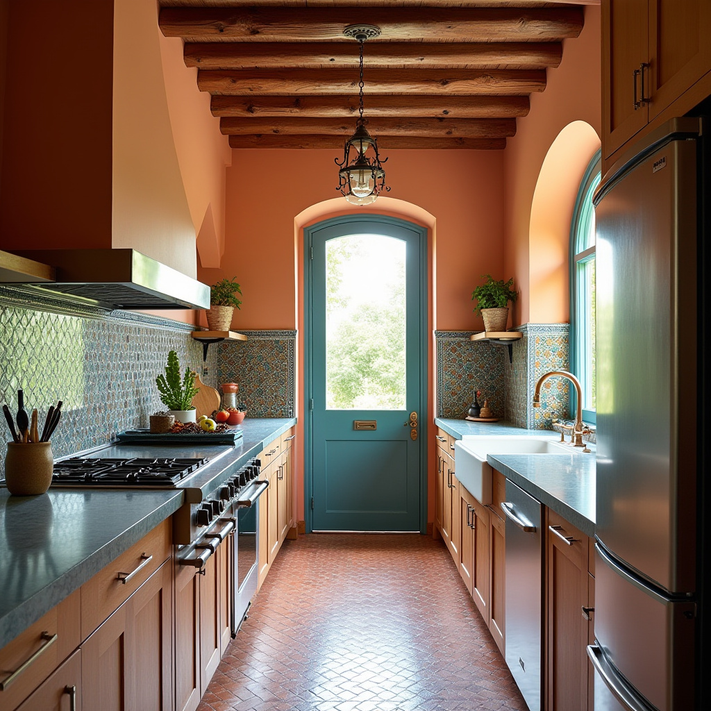 boho galley kitchen 7