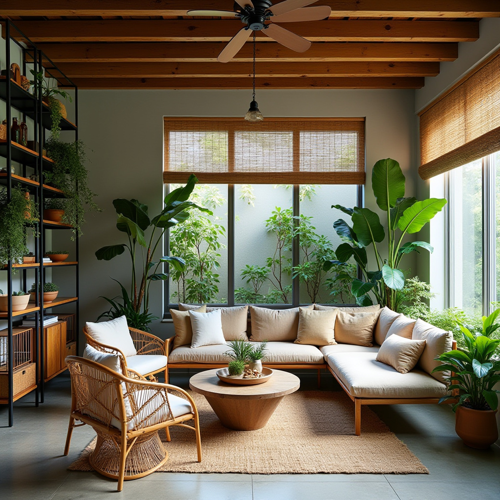 boho industrial living room 20