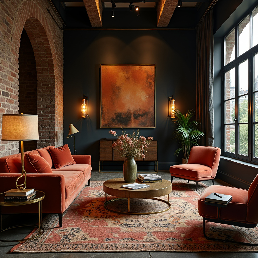 boho industrial living room 22