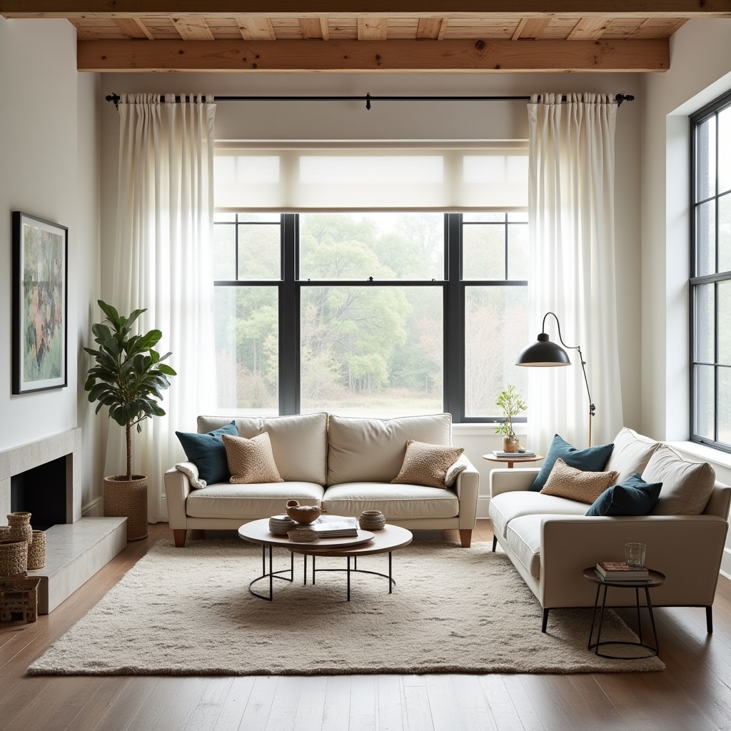 boho industrial living room 23