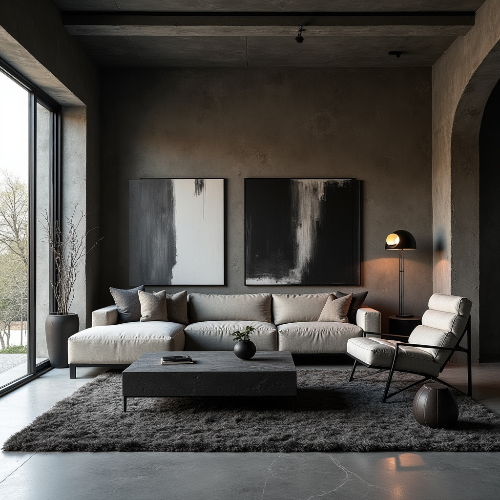 boho industrial living room 26