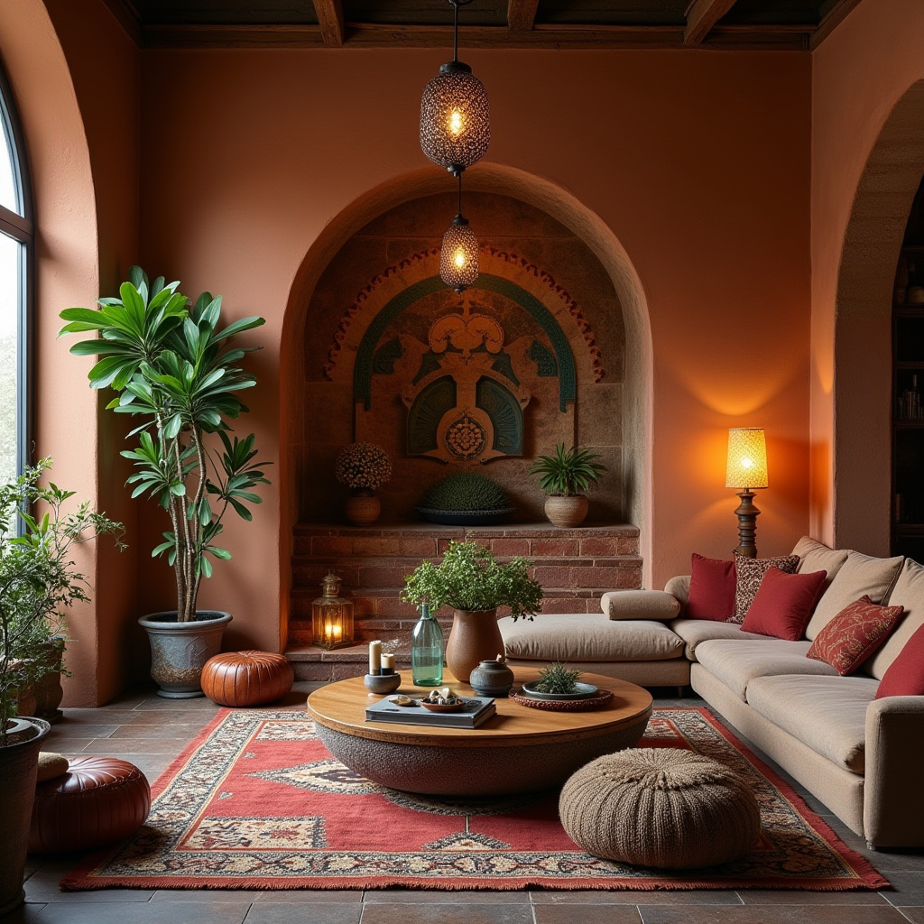 boho industrial living room 29
