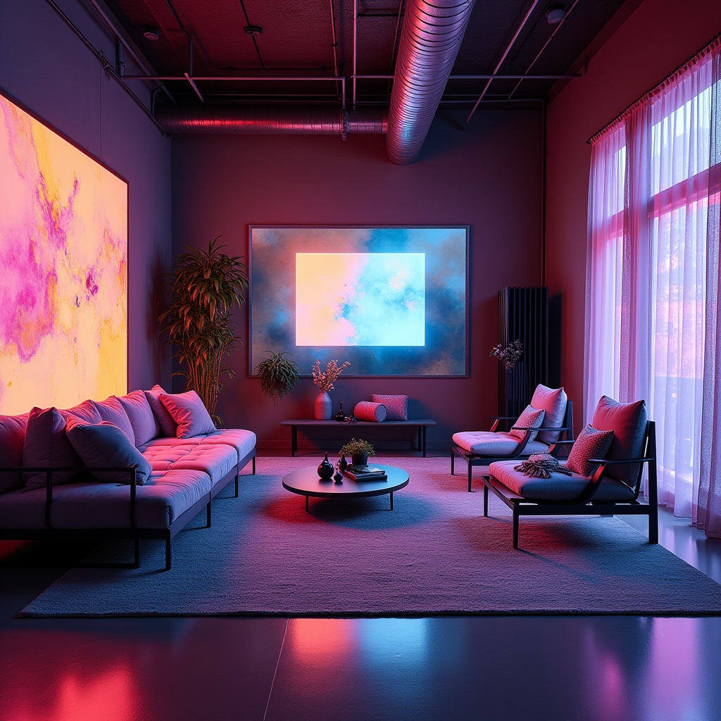 boho industrial living room 32