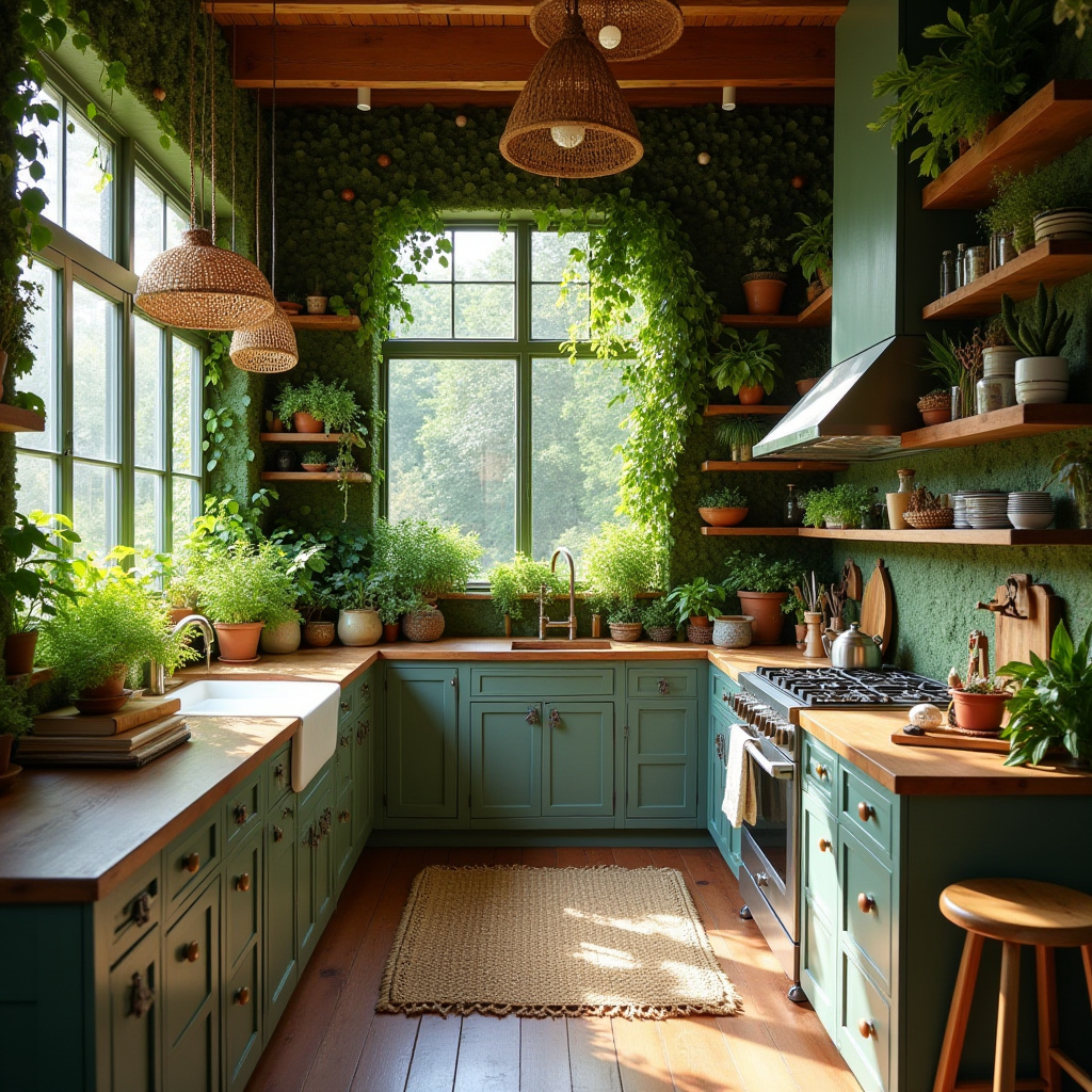 boho kitchen aesthetic 32
