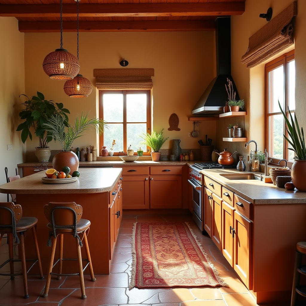 boho kitchen aesthetic 33