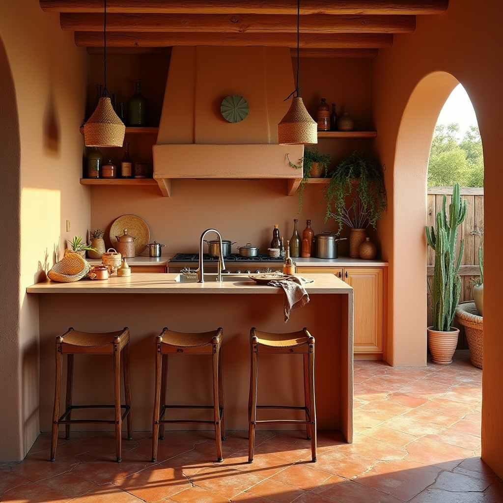 boho kitchen aesthetic 34