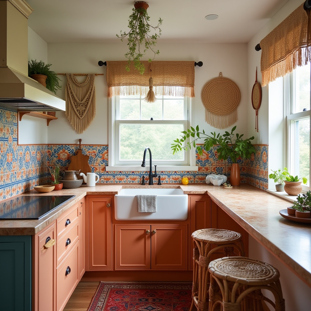 boho kitchen backsplash 2