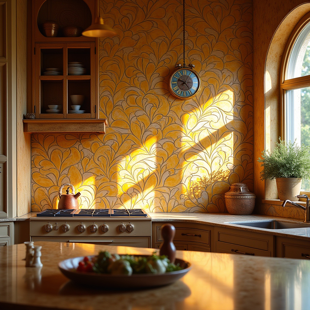 boho kitchen backsplash 22