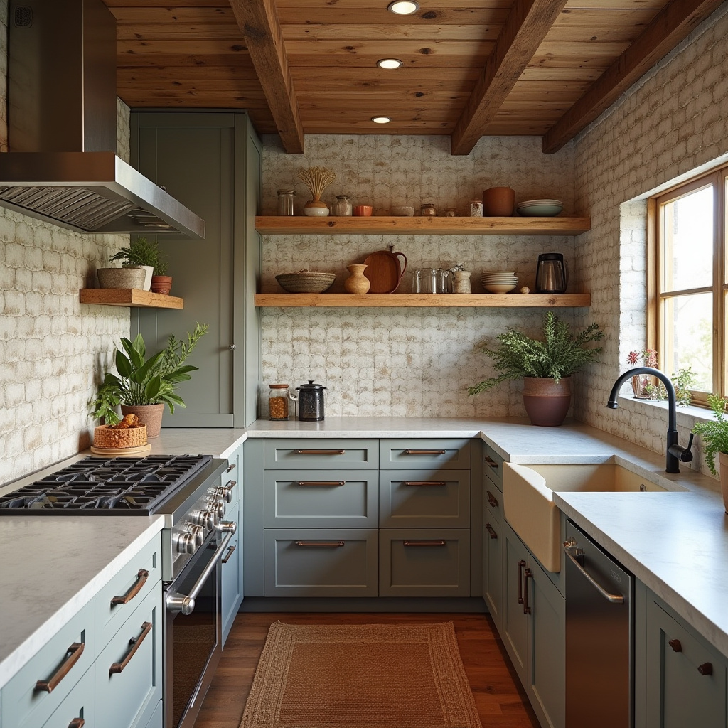 boho kitchen backsplash 26