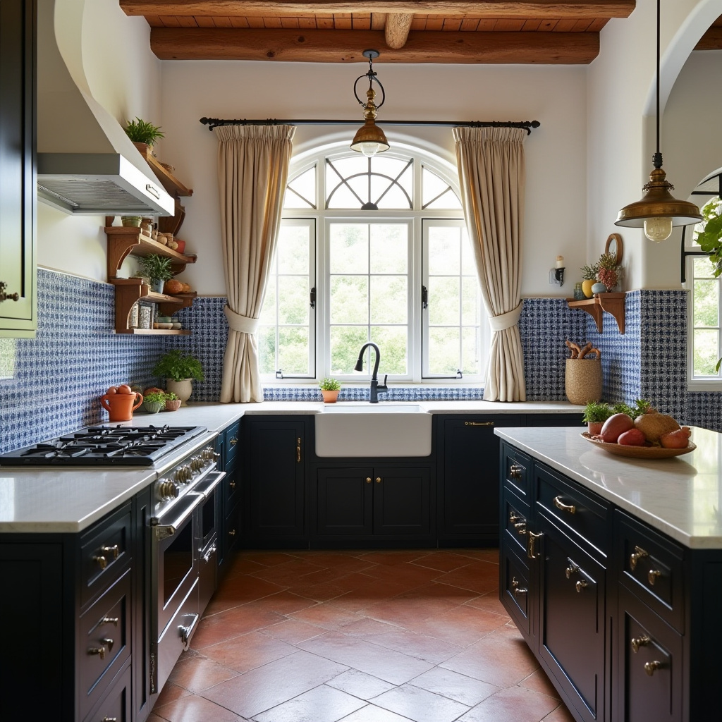 boho kitchen black cabinets 10