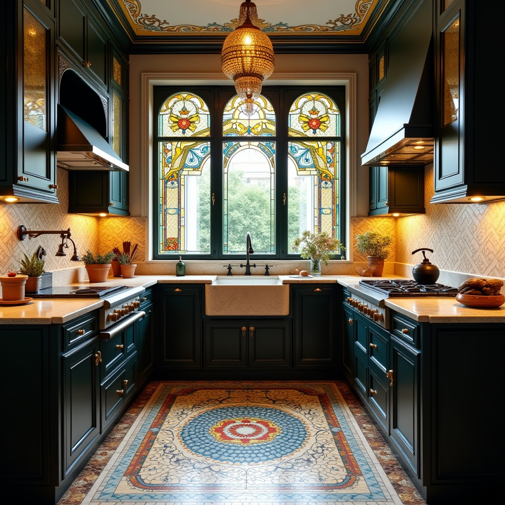 boho kitchen black cabinets 13