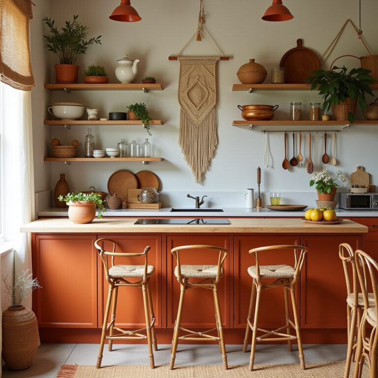 boho kitchen cabinet colors 1