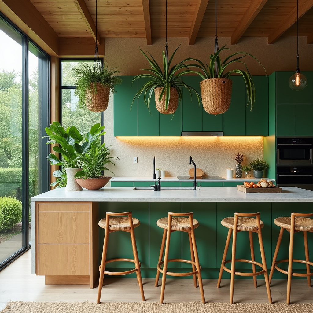 boho kitchen cabinet colors 12