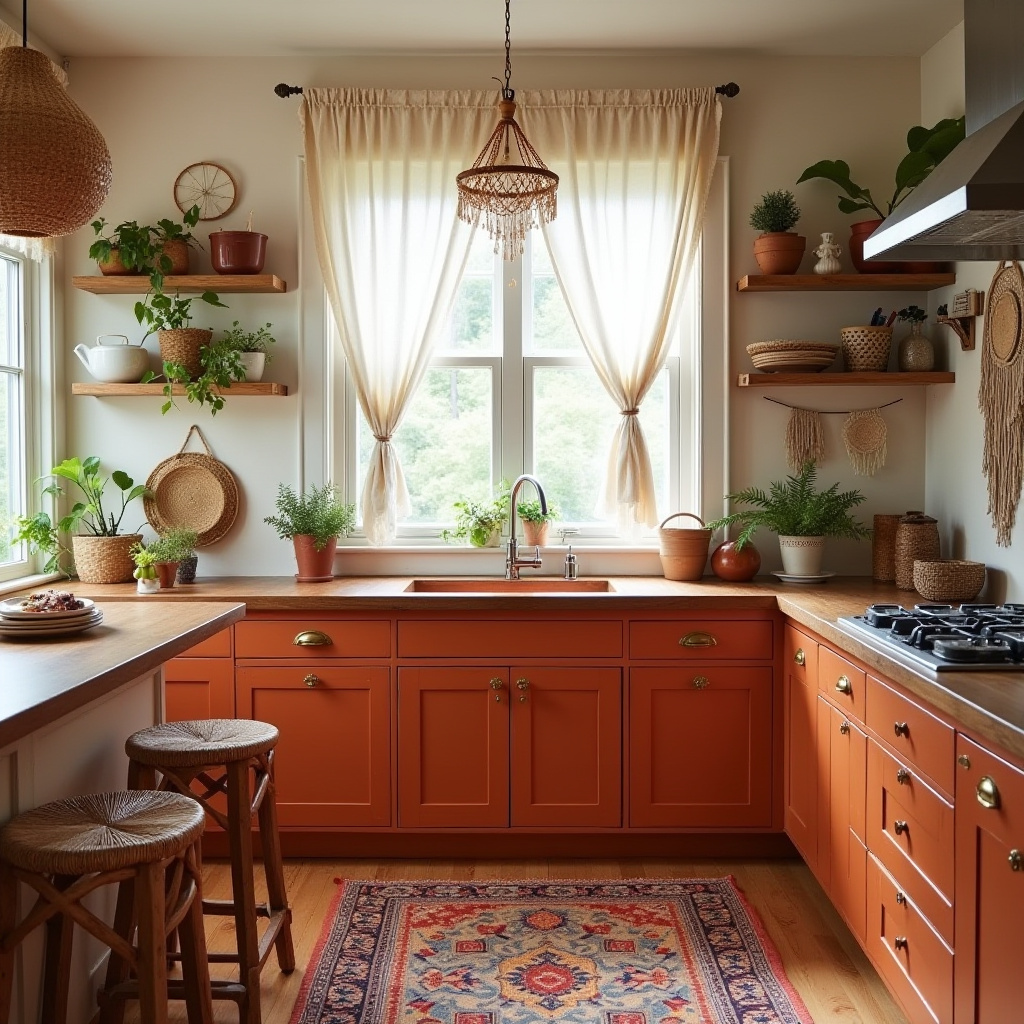 boho kitchen cabinet colors 2