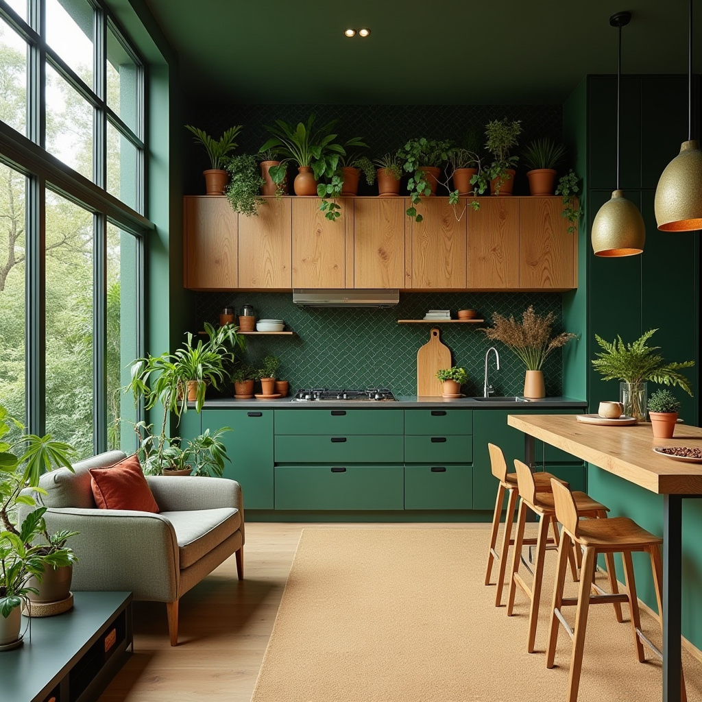 boho kitchen cabinet colors 23