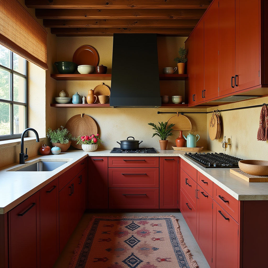 boho kitchen cabinets 11