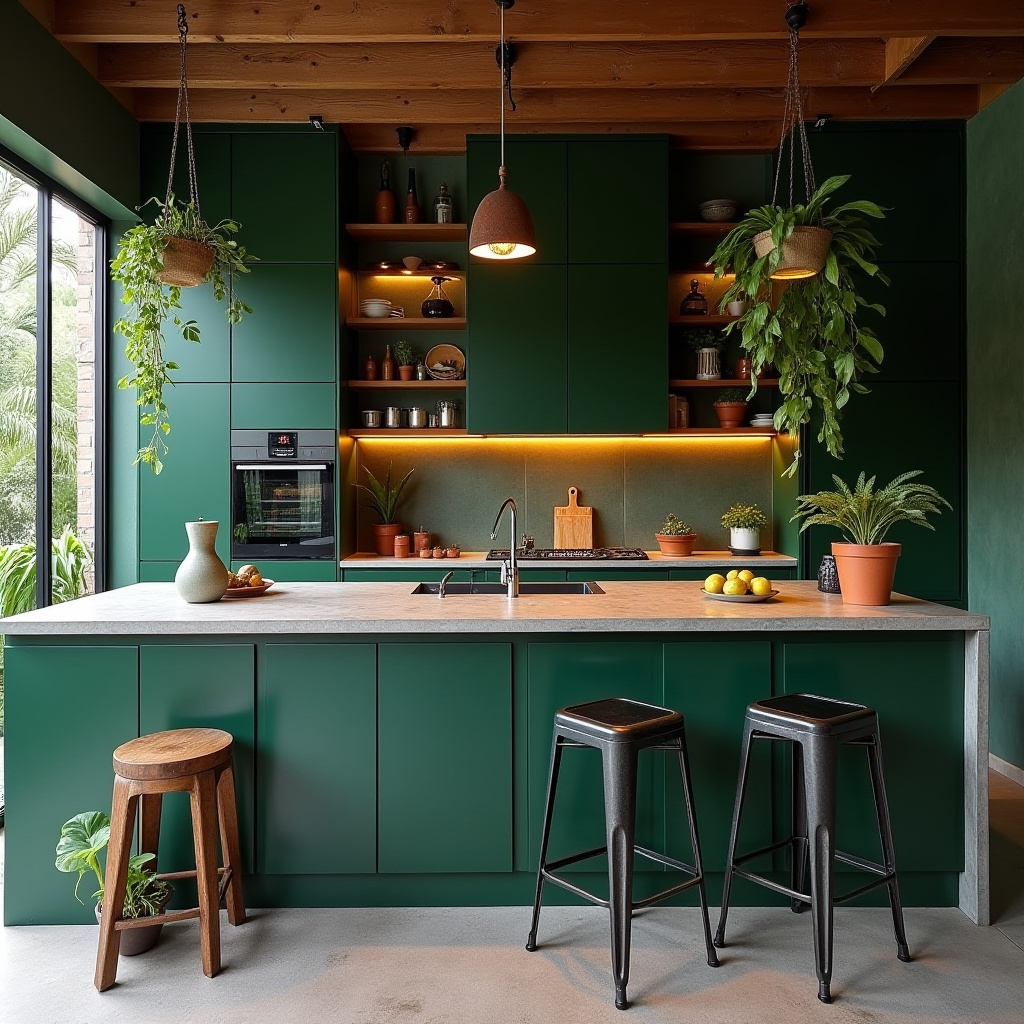 boho kitchen cabinets 27