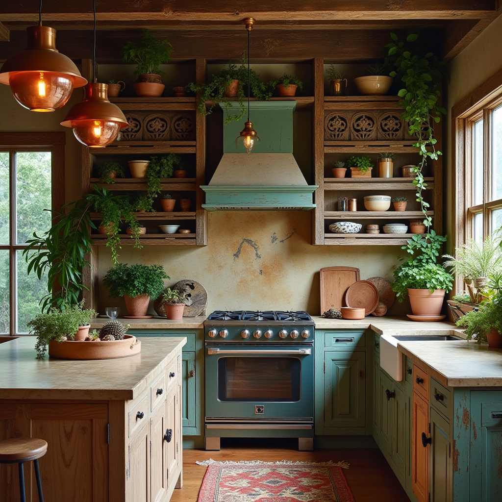 boho kitchen cabinets 3