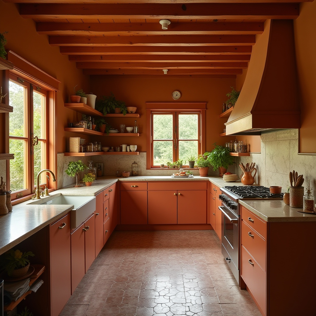 boho kitchen cabinets 33