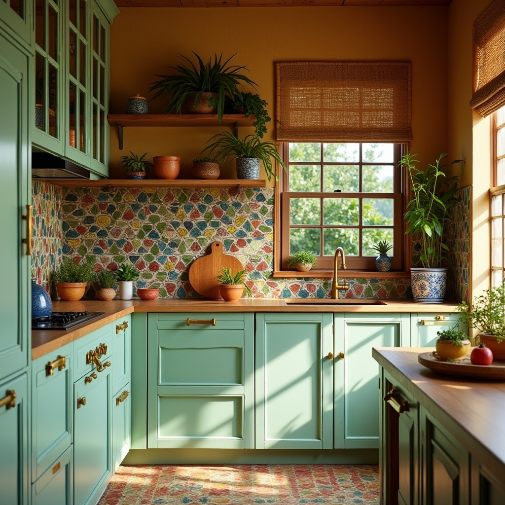 boho kitchen cabinets 6