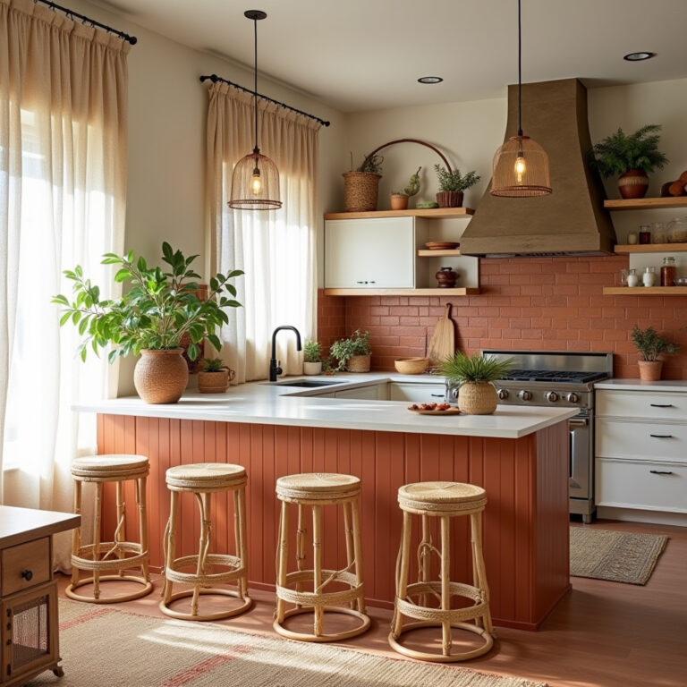 boho kitchen color schemes 1