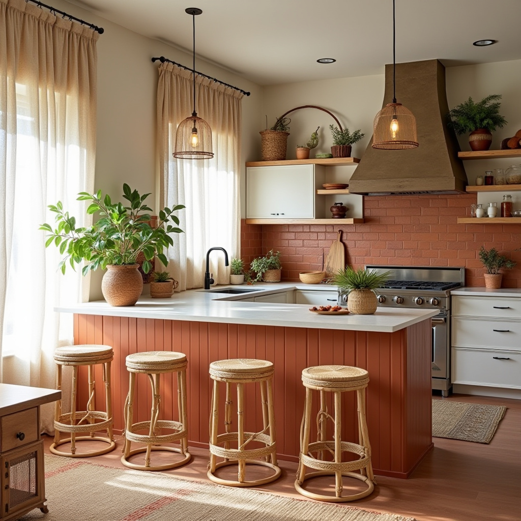 boho kitchen color schemes 1