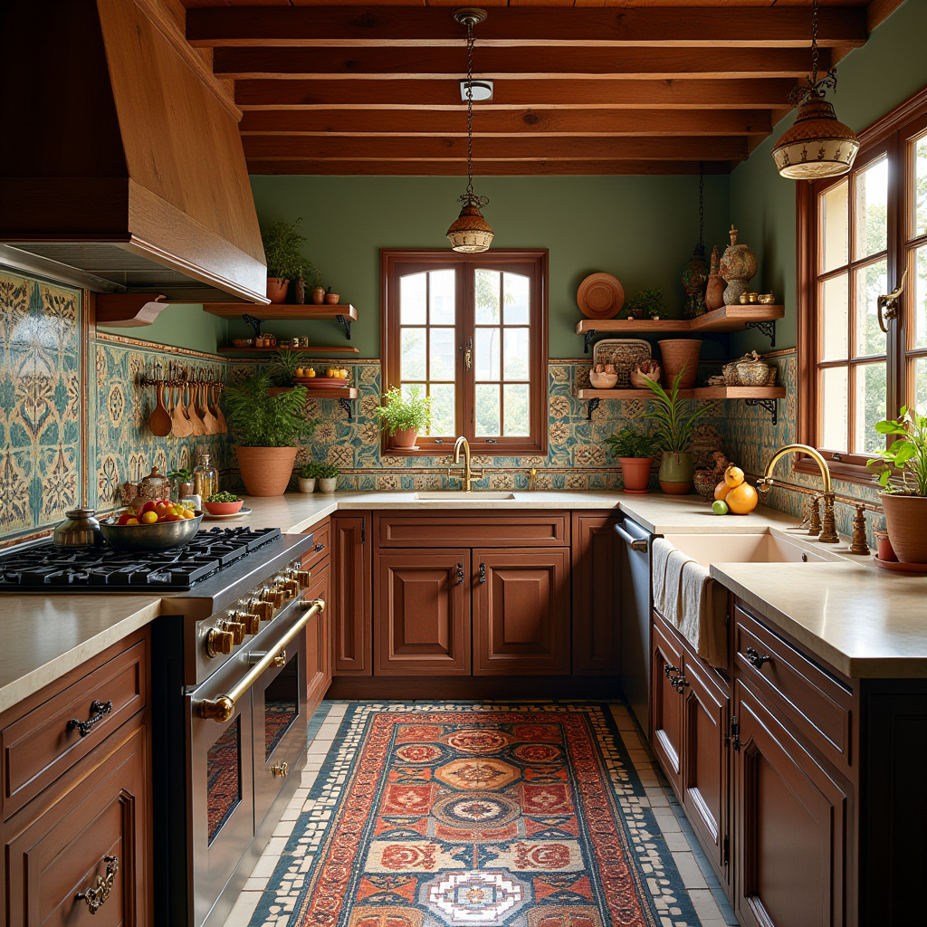 boho kitchen color schemes 17