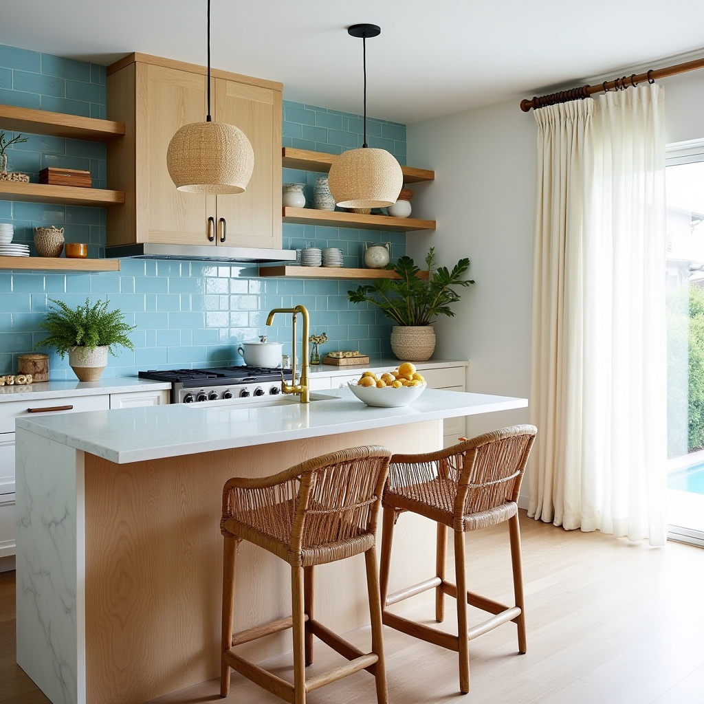 boho kitchen color schemes 20